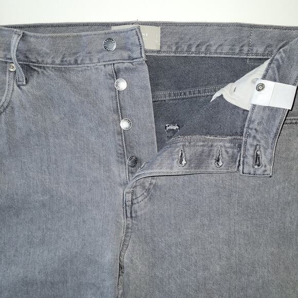 Everlane Relaxed High Rise Straight Jeans Organic Cotton Size 32L Actual 39 Gray - Picture 5 of 10